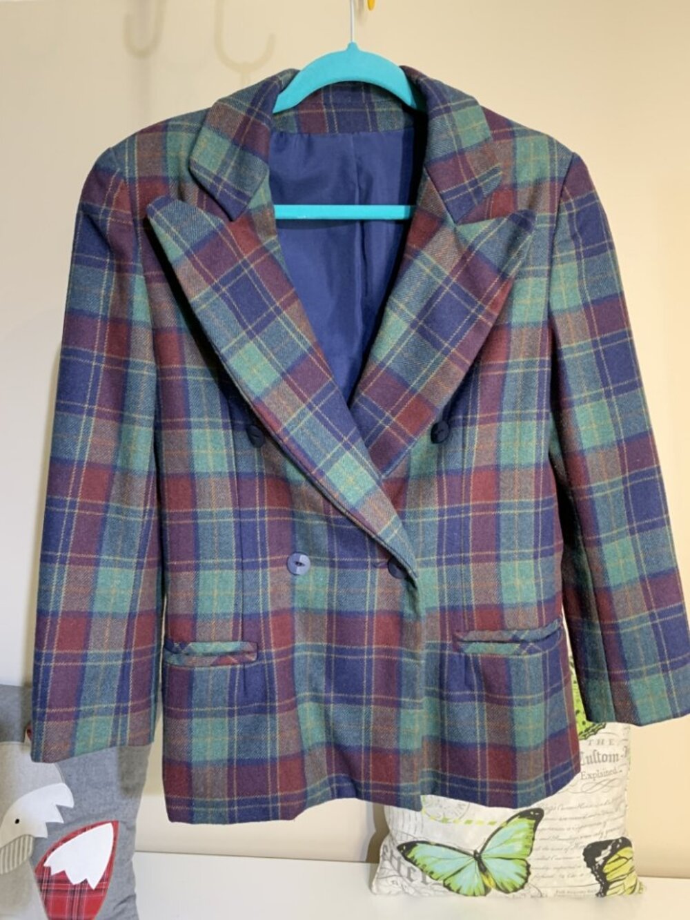 Handmade Plaid Jacket, size SMALL